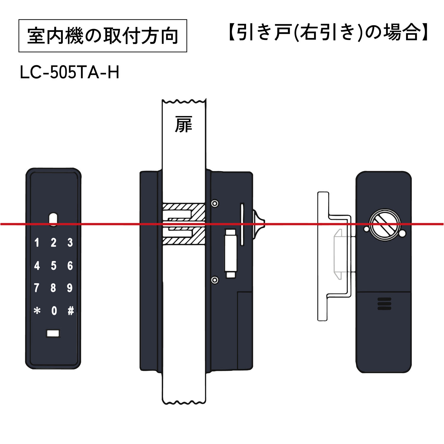 LC-505TA | 引き戸・開き戸対応の履歴が残せる電子錠 | ロックマン